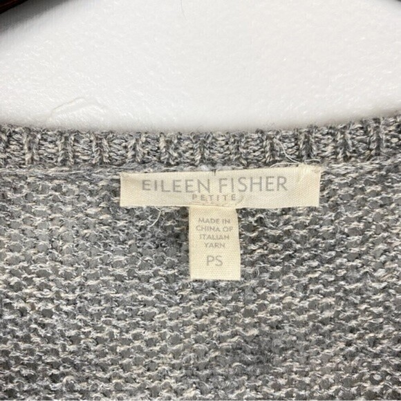 Eileen Fisher Petite Karma Shimmer Metallic Linen Blend Sweater Size PS - Picture 6 of 8